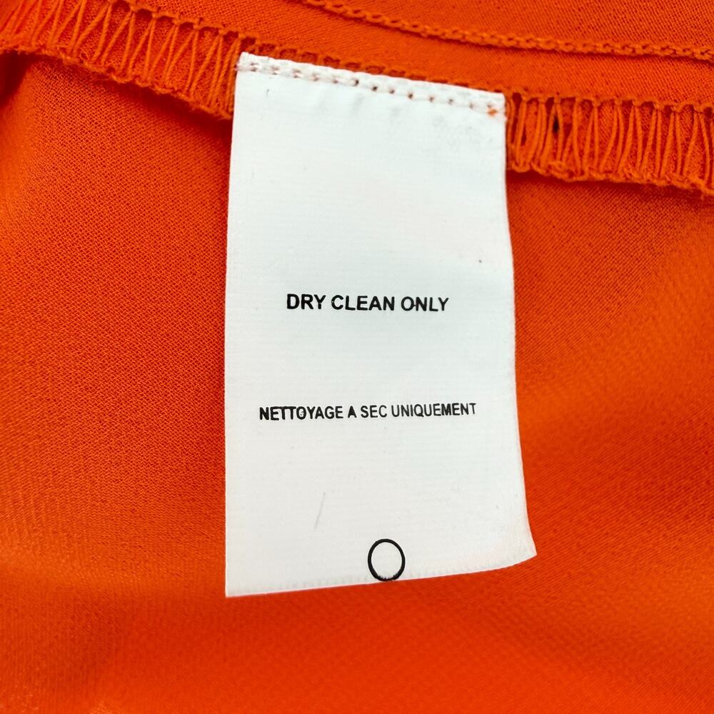 Ramy Brook Baldwin Mini Dress XS Orange Pink Floral‎ Ruffle Wrap Resort - Picture 12 of 13
